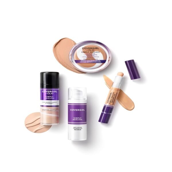 CoverGirl & Olay Simply Ageless 3-in-1 Liquid Foundation, Matte Finish, Hyaluronic & Vitamin C Formula, Cruelty Free, Classic Ivory, 1 Count - Image 10