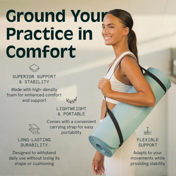 Retrospec Solana 1 inch Yoga Mat - Image 5