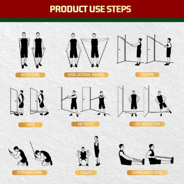 VEICK Resistance Bands, Exercise Bands, Workout Bands, Resistance Bands for Working Out with Handles for Men and Women, Exercising Bands for Fitness Weights Work Out at Home - Image 7