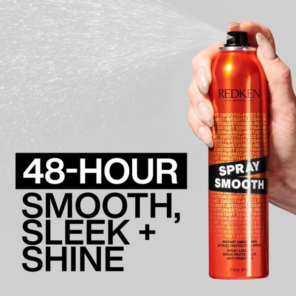 Redken Spray Smooth Anti Frizz Treatment Spray | Frizz Control and Heat Protectant for Hair | Instant Smoother | With Citric Acid | Paraben, Sulfate & Silicone-Free - Image 10