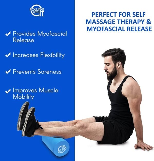 Foam Roller with High Density for Physical Therapy, Muscle Roller for Exercise and Muscle Recovery, Eco-Friendly Back Roller, Firm and Smooth Surface Massage Roller, Select Your Size - Image 8