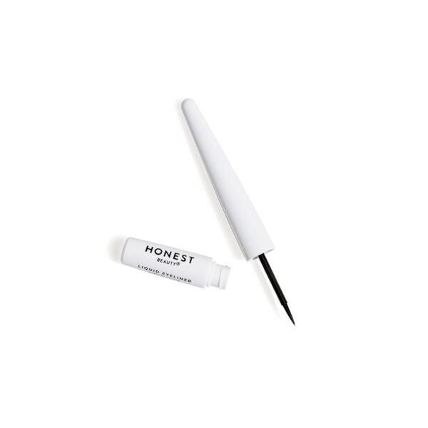 Honest Beauty Longlasting Vegan Liquid Eyeliner | Smudge + Flake Proof, Precise Application | Hypoallergenic, Plant-Derived, EWG Verified + Cruelty Free | Black, 0.58 fl oz - Image 2