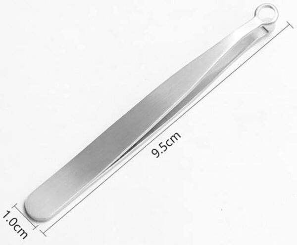 Universal Nose Hair Trimming Tweezers, Stainless Steel Eyebrow Trimmer, Friendly Round Tip, No Mirror Needed Easy Cut, for Noses, Sideburns, Brow, Body (1PC) - Image 8
