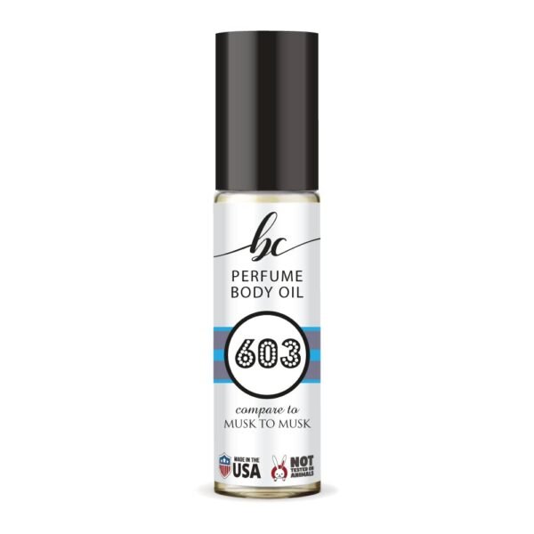 BC Perfume 603 Inspired by Musk To Musk For Women & Men Replica Fragrance Body Oil Dupes Alcohol-Free Sample Travel Size Concentrated Long Lasting Roll-On 0.3 Fl Oz/10ml - Image 2