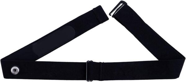 2Pack XUXIN Universal Replacement Heart Rate Monitor Soft Strap Adjustable Elastic Chest Mount Belt for Garmin, Wahoo, Black - Image 3