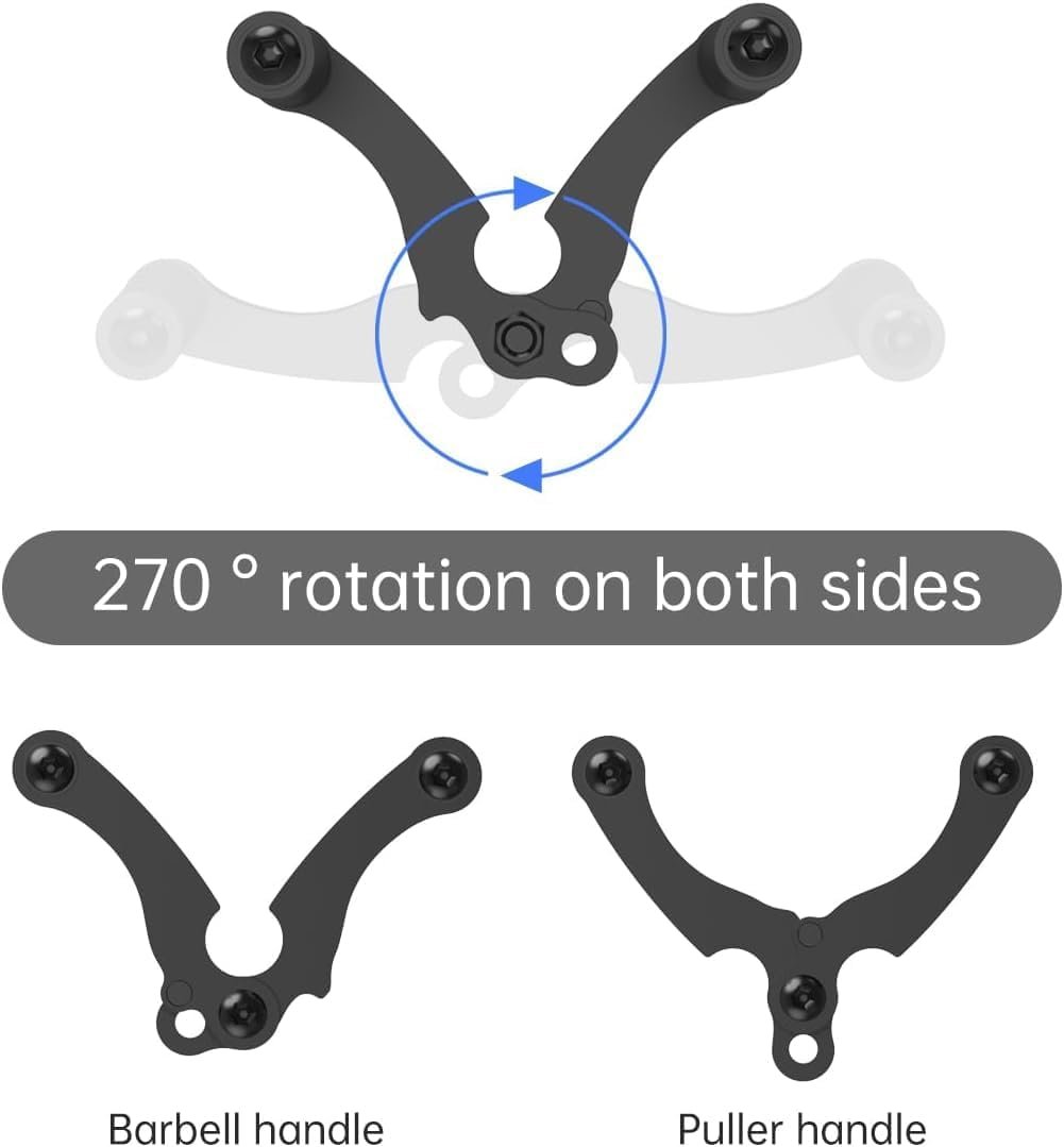 V Bar Row Landmine Handle Attachment for Barbell Bars, Solid Double D Handle, T-Bar Row Handle Attachments with Non-Slip Rubber Grip, Fits Olympic Bar Strength Training Bar - Image 3