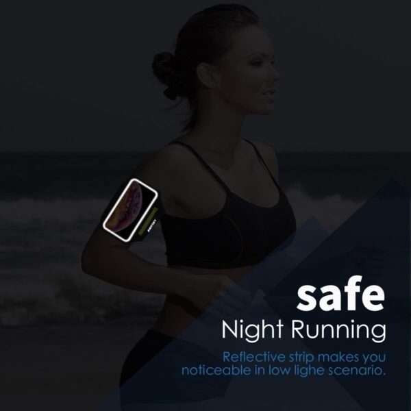 Running Armband with Earphone Bag Cell Phone Armband for iPhone 16 15 Pro 14 Plus 13 11 XR XS, Galaxy S24/S10 Water Resistant Sports Phone Holder Case & Zipper Slot Car Key Holder for 6.7 inch Phone - Image 10