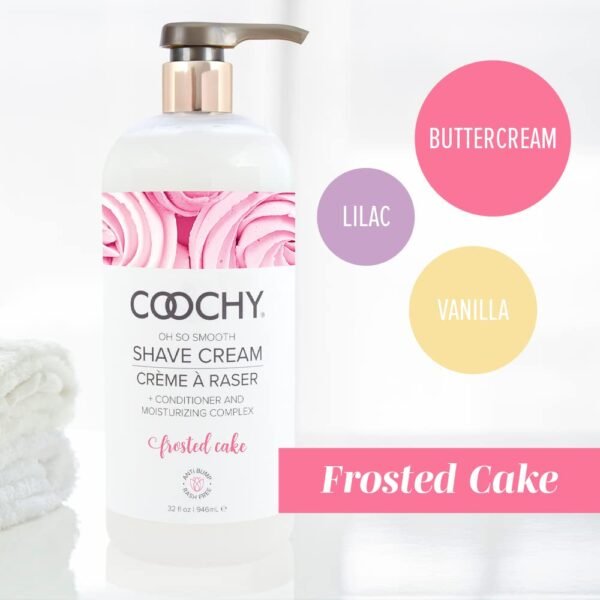 Coochy Intimate Shaving Cream | Shave Conditioner & Moisturizer for Face & Body | Ideal for Sensitive Skin Care | Frosted Cake, 32 oz - Image 5