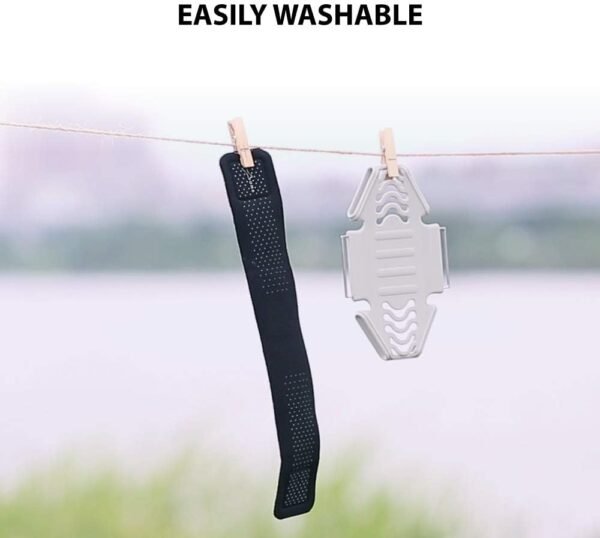 【Bone】 Run Tie Running Armband Phone Holder for Apple iPhone 14 13 12 11 Pro Max Mini XS XR X 8 7 Samsung Galaxy S10 S9 S8 Smartphone, Phone Size 4-6.7" (Black/Arm Size 9.8-15.7") - Image 6