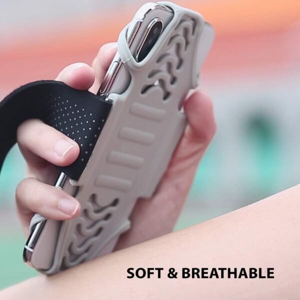 【Bone】 Run Tie Running Armband Phone Holder for Apple iPhone 14 13 12 11 Pro Max Mini XS XR X 8 7 Samsung Galaxy S10 S9 S8 Smartphone, Phone Size 4-6.7" (Black/Arm Size 9.8-15.7") - Image 4