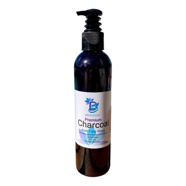 Diva Stuff Charcoal, Sulfur, Vitamin B3 and Tea Tree Premium Acne Control Face Wash - 8 Ounce - Image 2