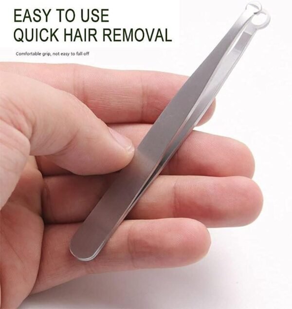Universal Nose Hair Trimming Tweezers, Stainless Steel Eyebrow Trimmer, Friendly Round Tip, No Mirror Needed Easy Cut, for Noses, Sideburns, Brow, Body (1PC) - Image 10