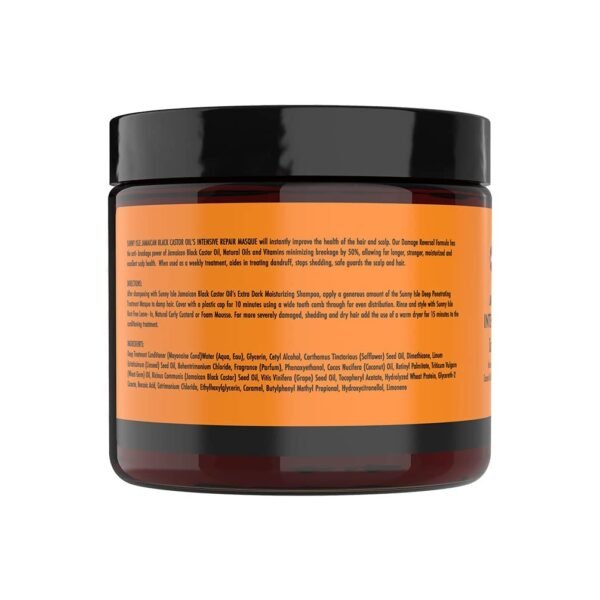 Sunny Isle Jamaican Castor Oil Intensive Repair Masque, Black, Coconut, 16 Fl Oz - Image 10
