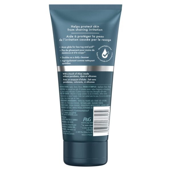 Gillette Intimate 2 in 1 Pubic Shave Cream + Cleanser, Gentle Formula, Formulated for Pubic Hair & Skin, with Aloe, Paraben Free (177 ml) - Image 3
