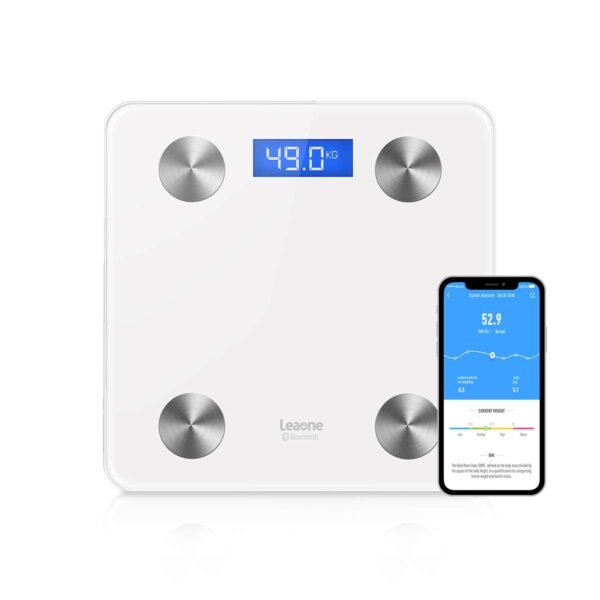 Leaone Scale Digital Weight & Body Fat, Smart Bluetooth Body Weight Bathroom Scale With Step-on Technology Ios & Android App Monitoring, 400lbs Scale (white), 1 Lb - Image 3