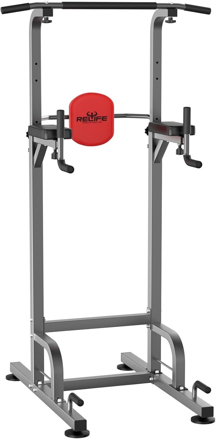 RELIFE REBUILD YOUR LIFE Power Tower Pull Up Bar Station Workout Dip Station for Home Gym Strength Training Fitness Equipment - Image 2