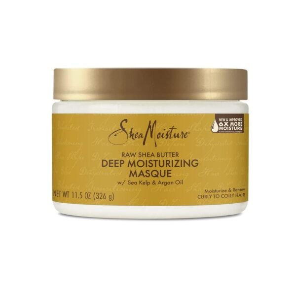 SheaMoisture Raw Shea Butter Deep Moisturizing Hair Masque, 11.5 fl oz - Deep Conditioner for Curly Hair to Moisturize and Renew, Sustainable, Organic, Cruelty-Free - Image 2
