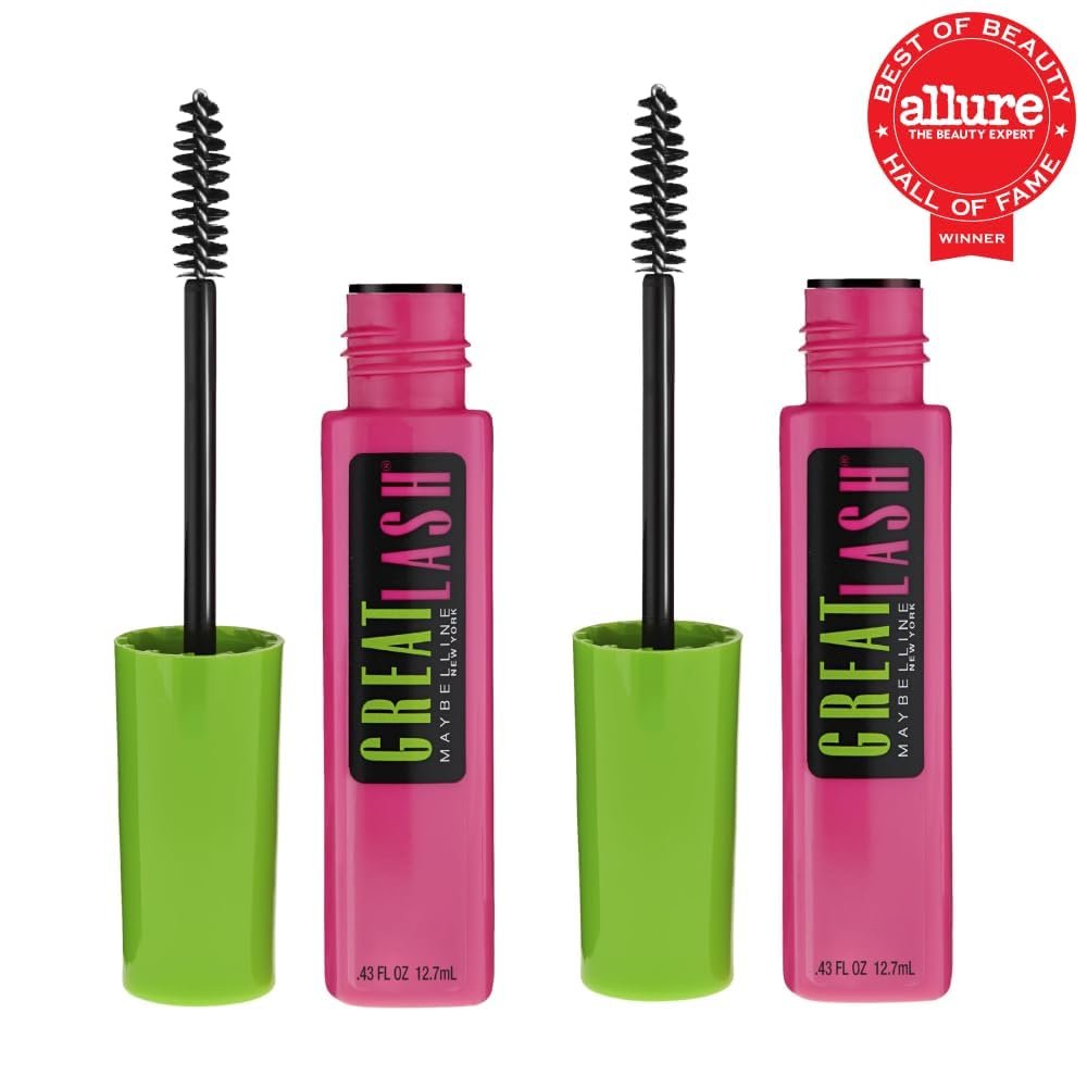 Maybelline Great Lash Washable Mascara Makeup, Volumizing Lash-Doubling Formula That Conditions As It Thickens, Very Black, 2 Count - Image 3