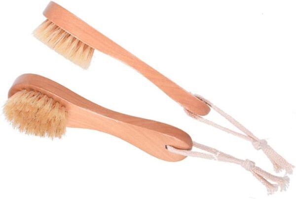 Natural Bristles Wooden Face Cleaning Brush Wood Handle Facial Cleanser Nose Scubber Exfoliating Facial Skin Care Pack of 2 - Image 6