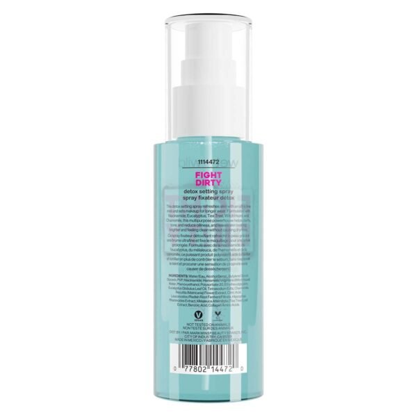 wet n wild Fight Dirty Detox Setting Spray Tea Tree Extract, Chamomile, Collagen, Combats Acne, Blemishes, Antioxidants - Image 3