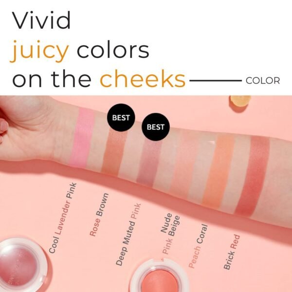 A'PIEU JUICY-PANG JELLY BLUSHER (VL01) Korean Blush, Velvety Finish, Easy blending blusher, kbeauty makeup - Image 5