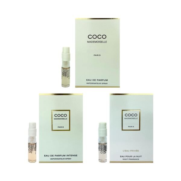 Set 3 Cologne Luxury Travel Size for Women Sample Spray Vial 0.05oz/ 1.5ml each. Coco Mademoiselle EDP/Coco Mademoiselle Intense EDP/Coco Mademoiselle Nuit Privee EDP - Image 2