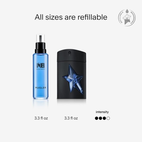 Mugler A*Men - Eau de Toilette Refill - Mens Cologne - Woody & Ambery - With Patchouli & Coffee Extract - Long Lasting Fragrance - Image 5