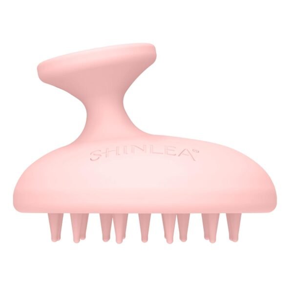Silicone Scalp Massager Shampoo Brush, Head Scrubber with Soft Bristles for Hair Growth, Scalp Exfoliator for Dandruff Removal, Wet Dry Hair Brush for Scalp Care, Pink - Image 2