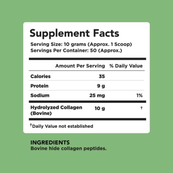 AMANDEAN Collagen Peptides Powder (17.6oz). Grass-Fed Hydrolyzed Protein Supplement. Promotes Healthy Joints, Skin, Hair, Nails. Unflavored & Easy to Mix. - Image 4