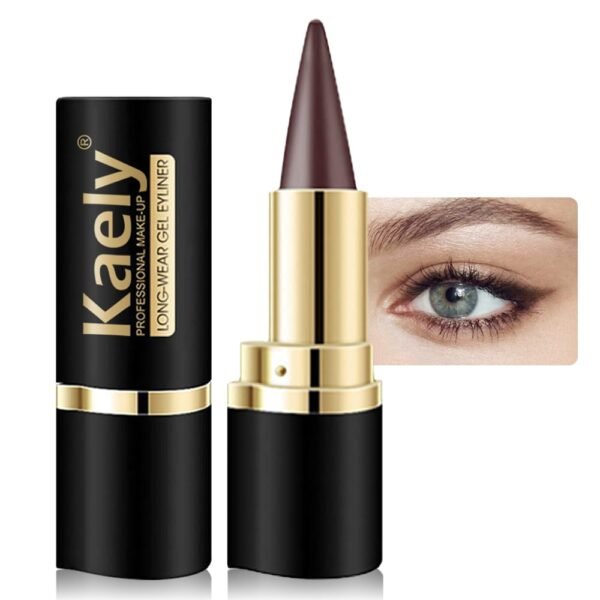 AMY'S DIARY Brown Gel Eyeliner Pencil,Waterproof Smudge Proof Eye Liner Pen,Cat Eye Goth Halloween Makeup,Eye Face Paint Lipstick Crayon,Color Colorful Eyeliner Eyeshadow Stick (brown) - Image 2