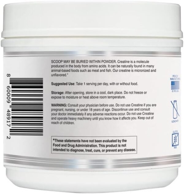 Premium Creatine Monohydrate Powder 500g | Best Creatine for Men and Women | Unflavored Creatine Nutritional Supplement for Muscle Building & Recovery | Non-GMO & Vegan-Friendly - Image 4