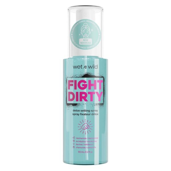 wet n wild Fight Dirty Detox Setting Spray Tea Tree Extract, Chamomile, Collagen, Combats Acne, Blemishes, Antioxidants - Image 2
