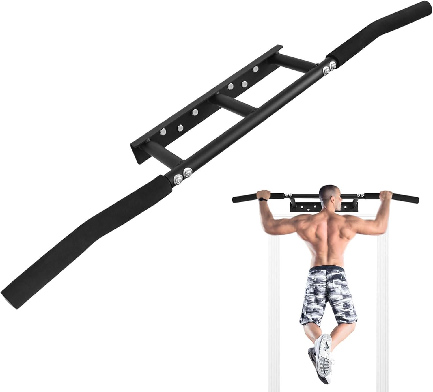 ATENTO Pull Up Bar, Chin Up Bars Ceiling Mount by Ultimate Body Press, Workout for Home Gym, Beam, Crossfit - Heavy-Duty, Foam Grip, Easy installation - Image 2