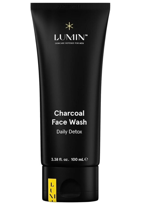 Lumin Charcoal Face Wash for Men Skincare - Daily Detox, Hydrating Face Cleanser, Removes Impurities, Exfoliates, Unclogs Pores, Controls Oil, Soothes Irritation, All Skin Types, 1 Pack - Image 2