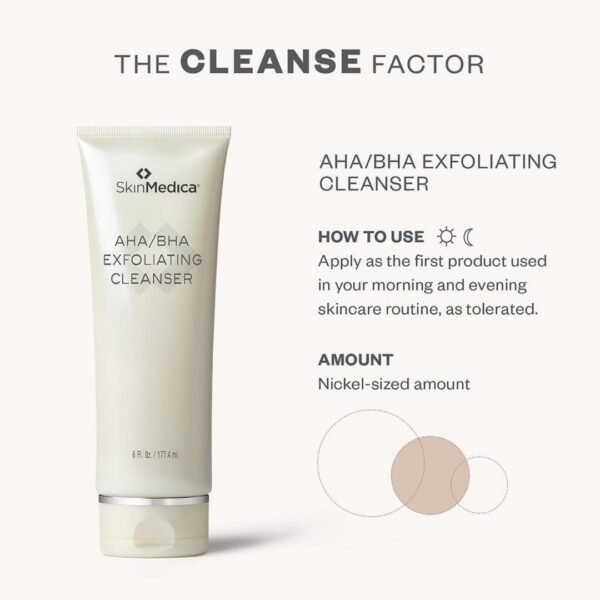 SkinMedica AHA/BHA Exfoliating Cleanser - Gently Scrub Away Dead Skin with Exfoliating Face Wash Cleanser, Improving the Appearance of Skin Tone and Texture, 6 Fl Oz - Image 9