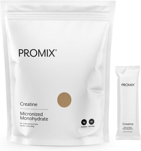 Promix Creatine Monohydrate Stick Packs | 5g of Micronized Creatine | Supports Muscle Growth & Recovery - 30 Count - Image 2