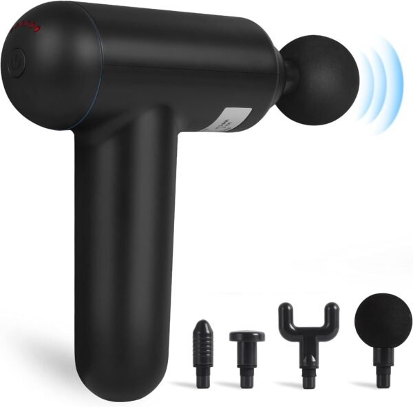 VCC Deep Tissue Massage Gun - Handheld Percussion Muscle Massager for Pain Relief with 4 Attachments, Quiet Motor, Rechargeable, Portable for Athletes and Recovery - Image 2