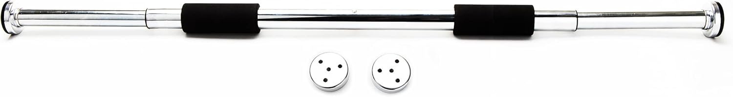 Mind Reader Chin Up/Pull Up Bar, Doorway Trainer Bar, Heavy-Duty Workout Bar for Home Gym, Easy Extender Door Installation, Black - Image 2