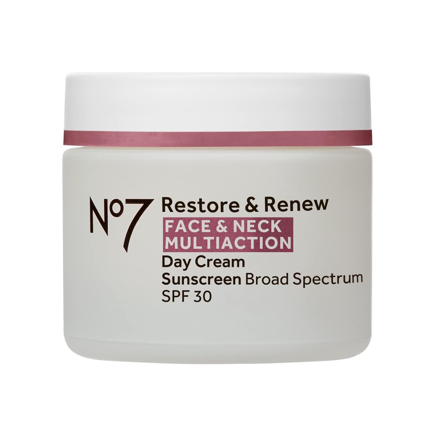 No7 Restore & Renew Multi Action Face & Neck SPF 30 Day Cream - Firming & Hydrating Face Moisturizer with Hyaluronic Acid to Help Visibly Reduce the Appearance of Wrinkles (1.69 Fl Oz) - Image 2