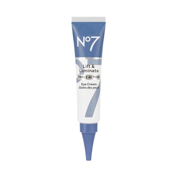 No7 Lift & Luminate Triple Action Eye Cream - Anti-Aging Under Eye Cream for Dark Circles, Puffiness & Wrinkles - Formulated with Vitamin C to Brighten and Refresh Tired Eyes (0.5 Fl Oz) - Image 2