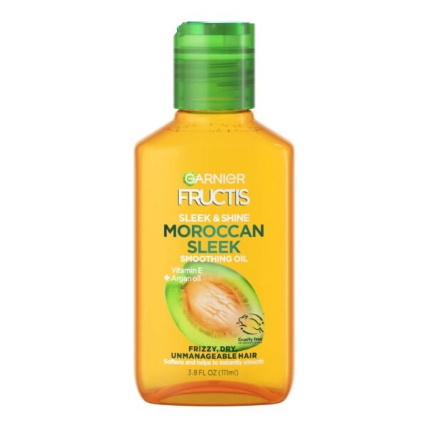 Garnier Fructis Sleek & Shine Moroccan Sleek Smoothing Oil for Frizzy, Dry Hair, Argan Oil, 3.75 Fl Oz, 1 Count (Packaging May Vary) - Image 2