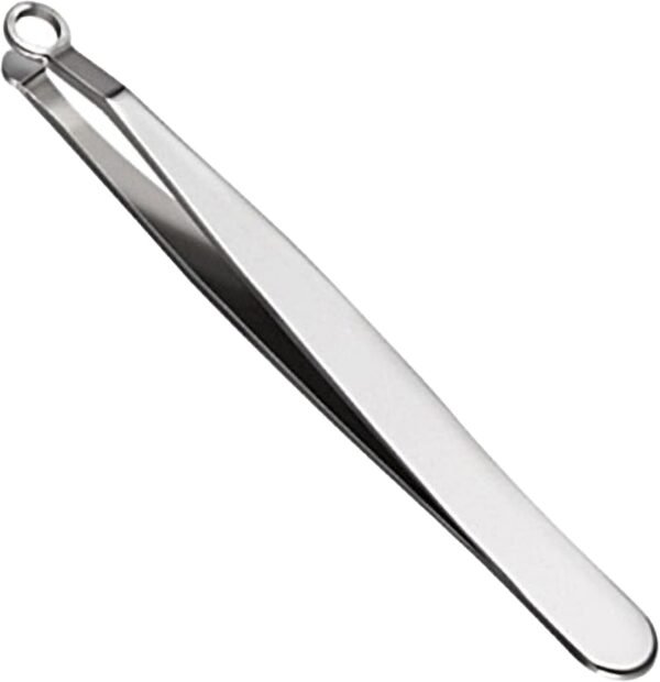 Universal Nose Hair Trimming Tweezers, Stainless Steel Eyebrow Trimmer, Friendly Round Tip, No Mirror Needed Easy Cut, for Noses, Sideburns, Brow, Body (1PC) - Image 2