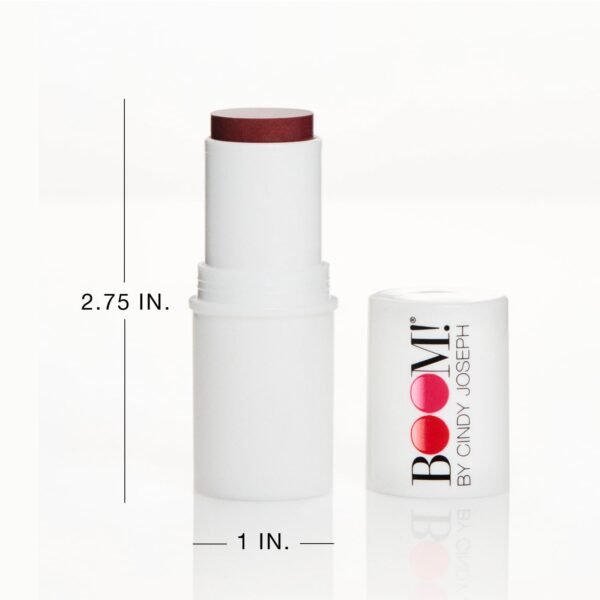 BOOM Beauty Boom Stick Berry: 3-in-1 Cream Blush Stick for Eyes, Lips & Cheek, Long-Wearing Blendable & Building Color Vegan Lipstick Pen for All Skin - Image 10