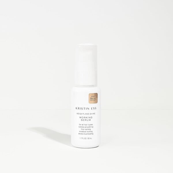 Kristin Ess Hair Weightless Shine Working Hair Serum for Dry Damaged Hair - Frizz Taming, Anti Breakage, Moisture Locking + Shine Enhancing - Color + Keratin Safe, 1.7 fl. oz. - Image 8
