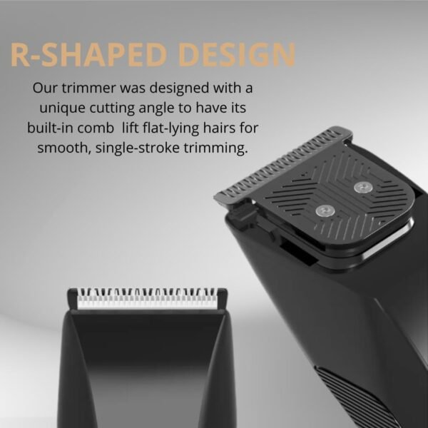 Oty-Beard Trimmer for Men-20-Length Adjustable Blade Wheel, Stainless Steel, T-Blade, Professional Grooming, Precision Facial Hair & Body Trimming, Rechargeable, Cordless, Waterproof, Wet/Dry Clipper - Image 5