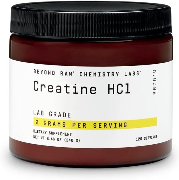 BEYOND RAW Creatine HCl Powder for Men and Women | Muscle Strength, Energy Production, Cognitive Support, Cellular Hydration | Science-Backed, Lab Grade Formula | 120 Servings - Image 2