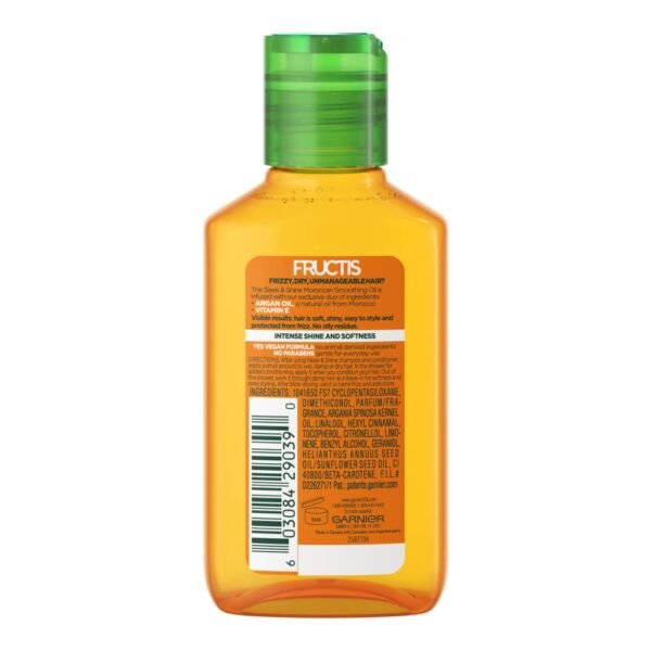 Garnier Fructis Sleek & Shine Moroccan Sleek Smoothing Oil for Frizzy, Dry Hair, Argan Oil, 3.75 Fl Oz, 1 Count (Packaging May Vary) - Image 3