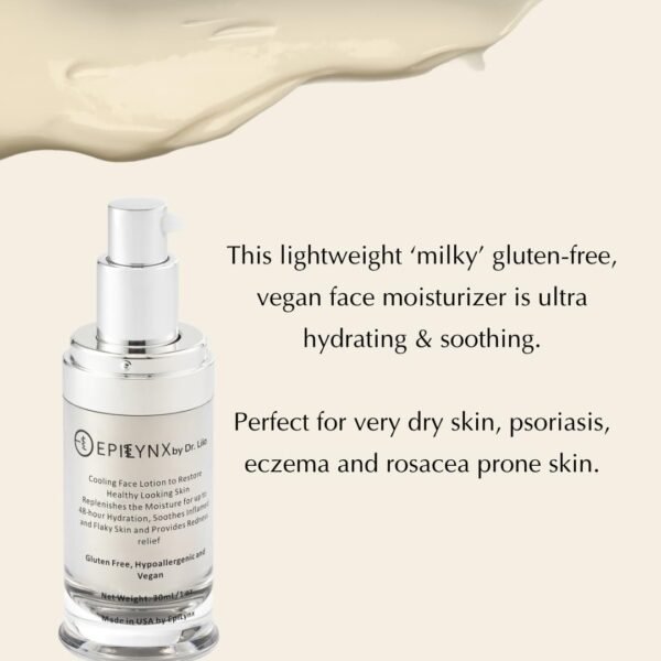 Vegan Illuminating Face Cream Moisturizer Lotion, Hydrating For Very Dry Sensitive Skin, Dermatologist Tested w/Hyaluronic Acid, Aloe Vera, Borage Oil, Peptides, Cruelty Free, By Dr. Liia (1) - Image 4