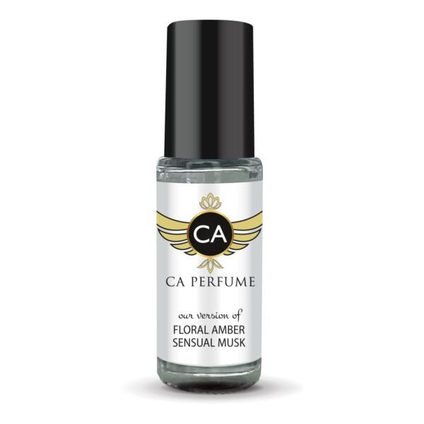 CA Perfume Impression of Floral Amber Sensual Musk For Women & Men Replica Fragrance Body Oil Dupes Alcohol-Free Aromatherapy Sample Travel Size Concentrated Long Lasting Roll-On 0.14 Fl Oz/4ml-X1 - Image 2