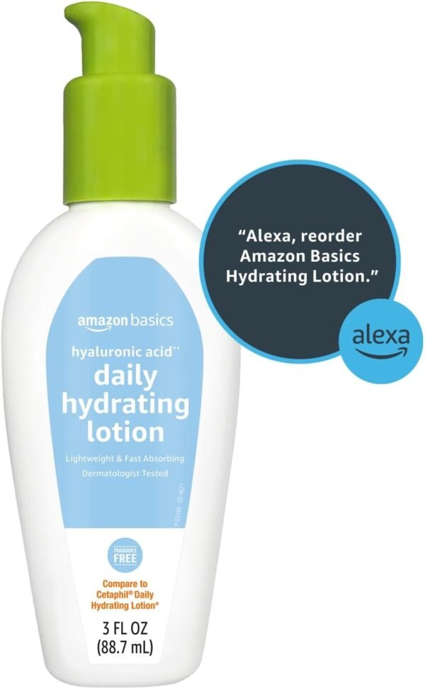 Amazon Basics Hyaluronic Acid Daily Hydrating Lotion, 3 Fluid Ounces, 1-Pack - Image 8